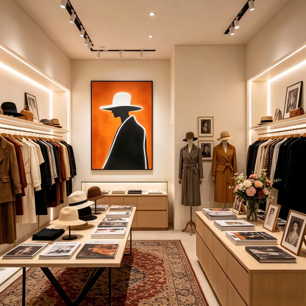 L80CM/31.4INCH Minimalist Fashion Silhouette Led Wall Art For Luxury Fashion Retail Boutique Decor